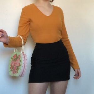 bannana republic top in mustard yellow!